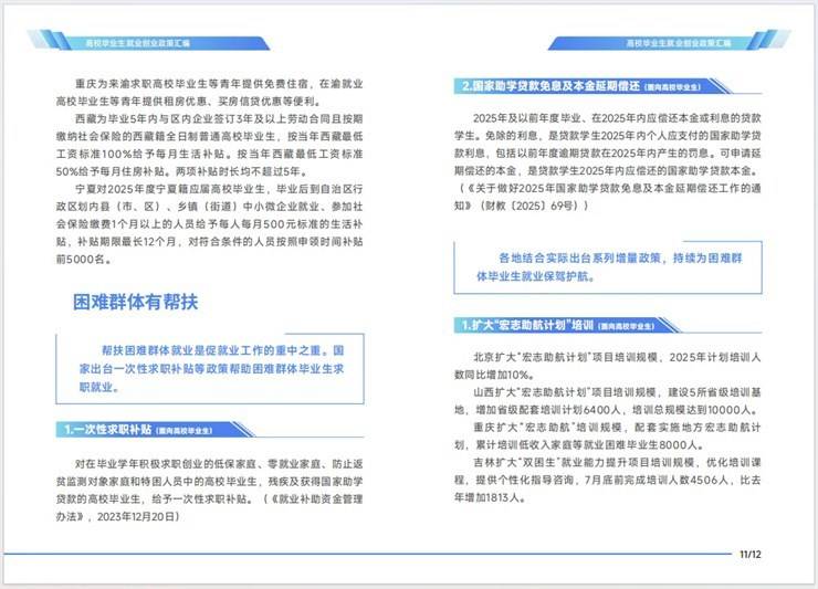 【就业政策】|| @高校毕业生 就业创业政策大礼包请查收！